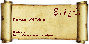 Eszes Édua névjegykártya